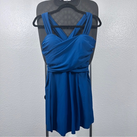 Cocopear Women’s Blue Sweetheart Swimdress Size L - Picture 1 of 7